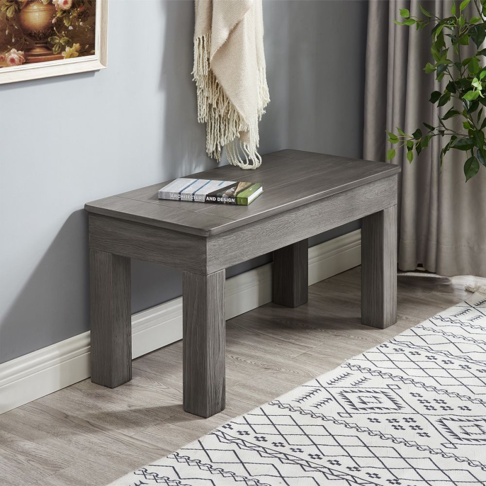 36" Bench; Silver Mist
