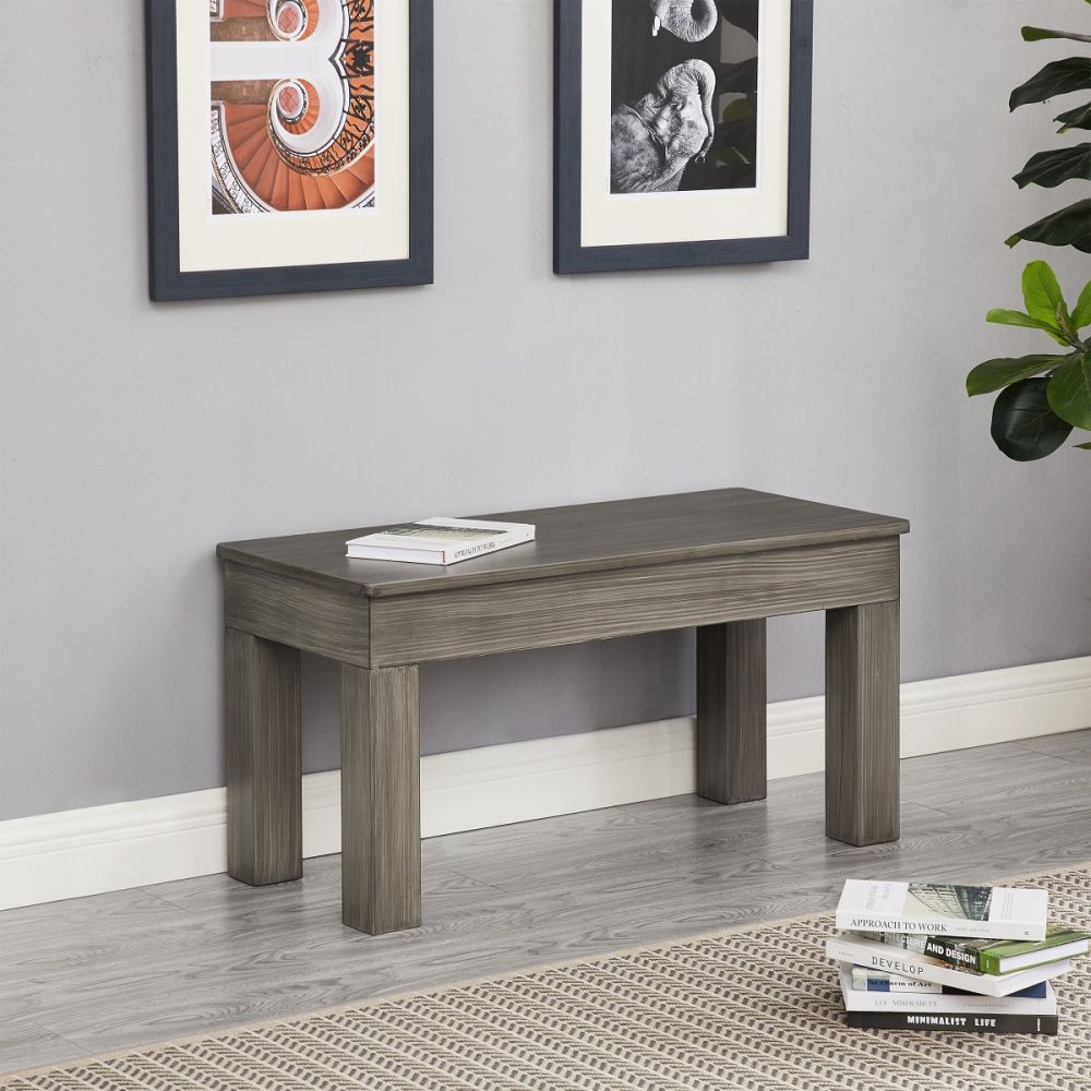 36" Bench; Smooth Silver Mist