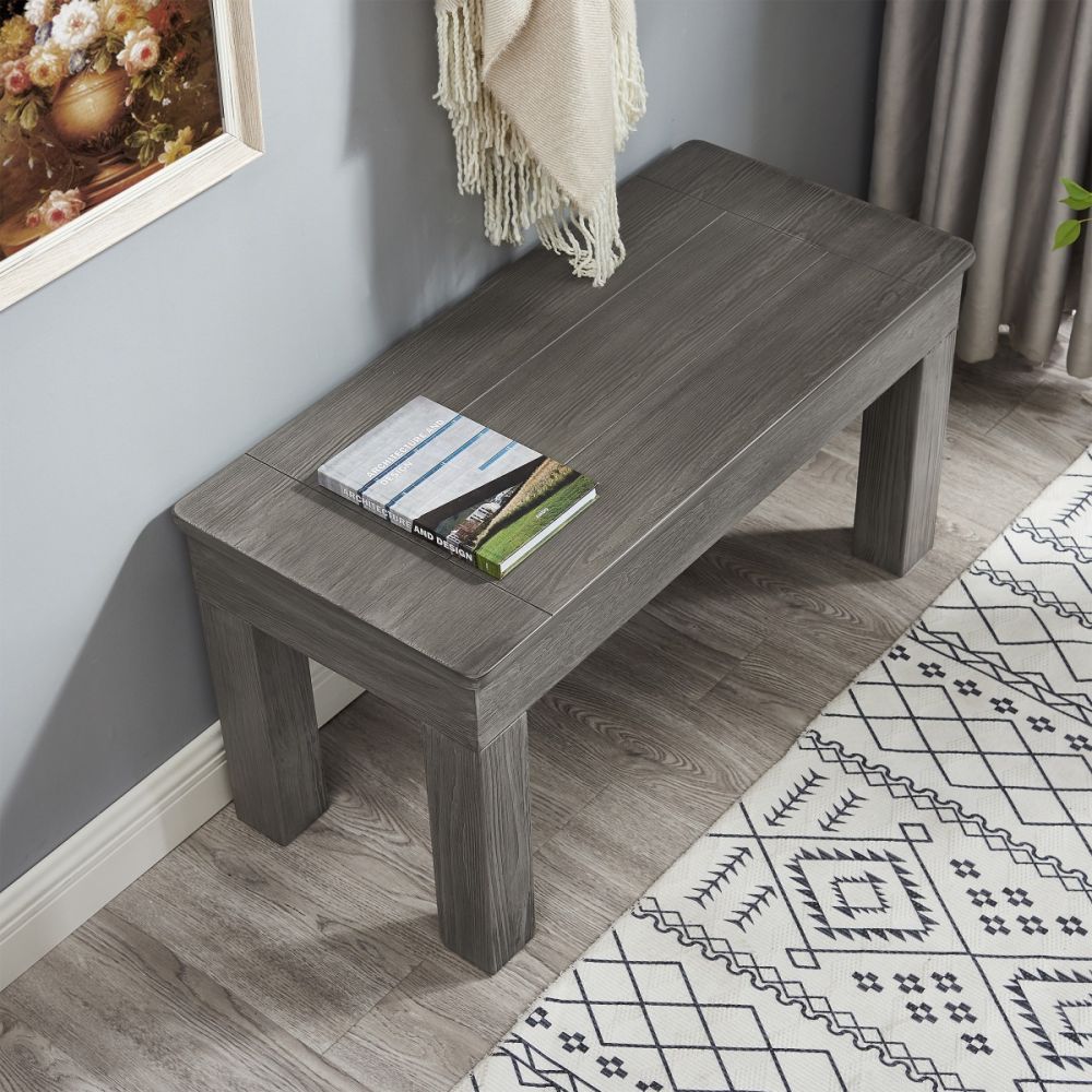 36" Bench; Smooth Silver Mist