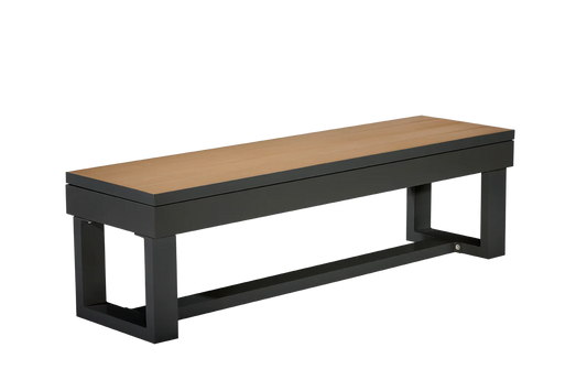 Lanai Outdoor Bench; Obsidian Black