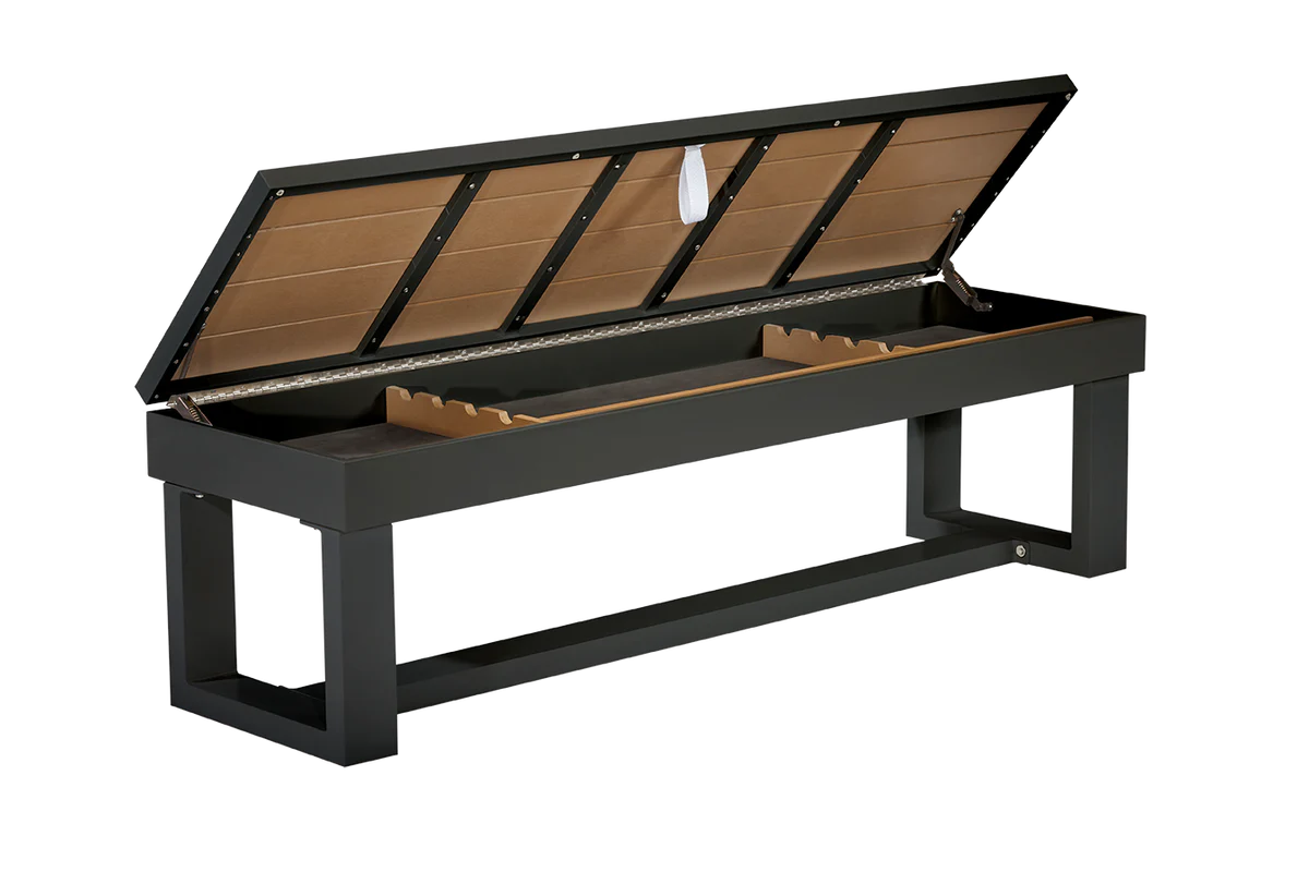 Lanai Outdoor Bench; Obsidian Black
