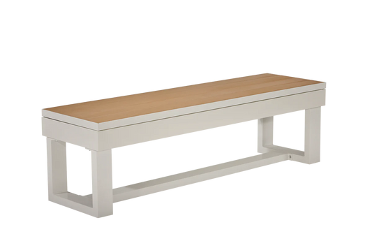 Lanai Outdoor Bench; Oyster Grey