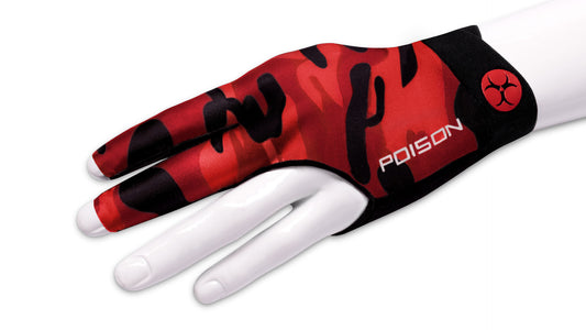 Poison Billiard Glove; Camo Red