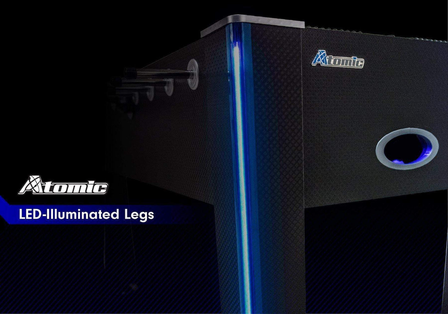 Atomic Azure 56" Light Up Foosball LED Table