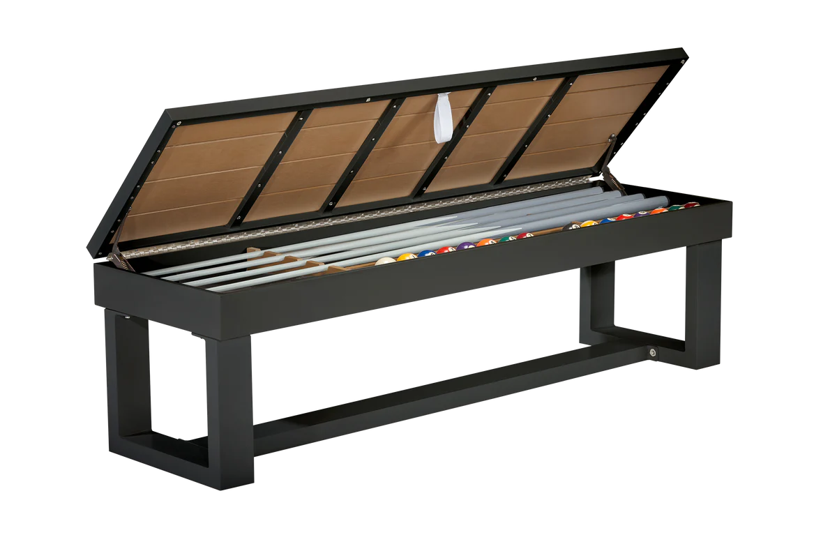 Lanai Outdoor Bench; Obsidian Black