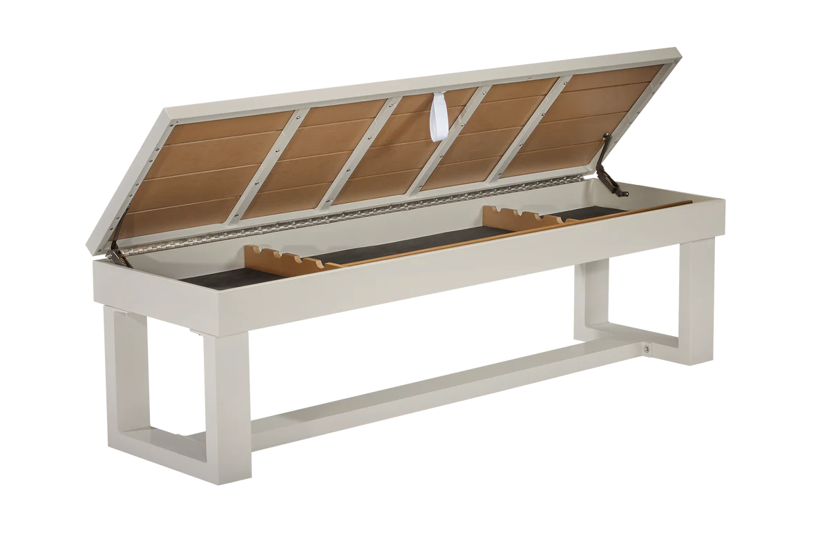 Lanai Outdoor Bench; Oyster Grey
