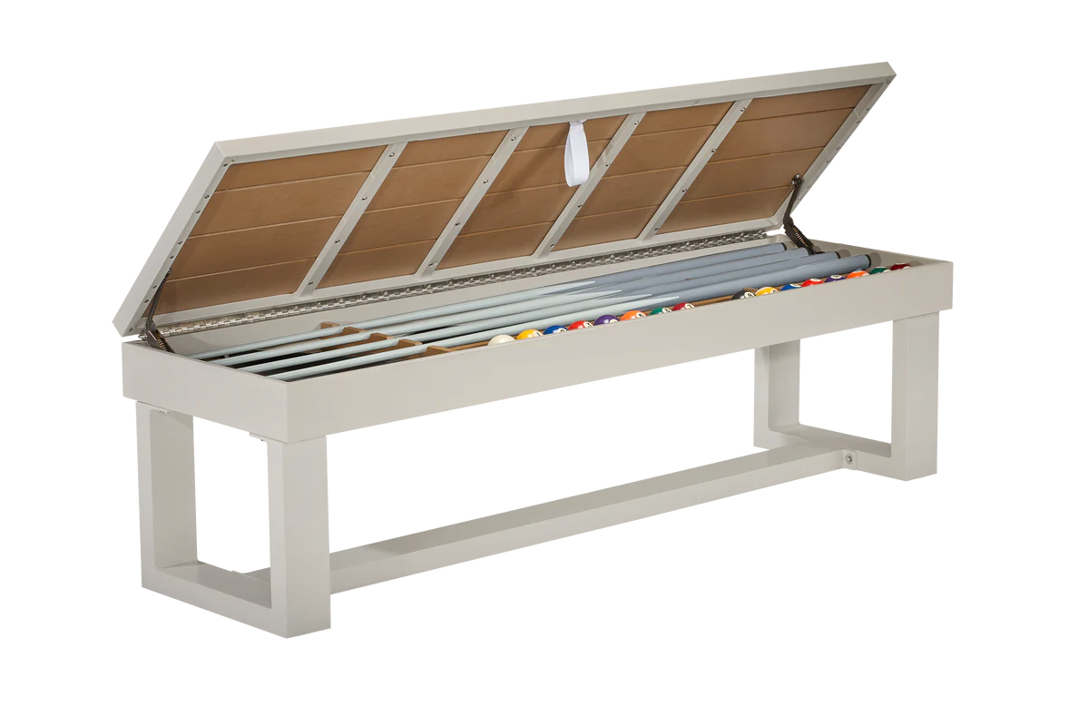 Lanai Outdoor Bench; Oyster Grey