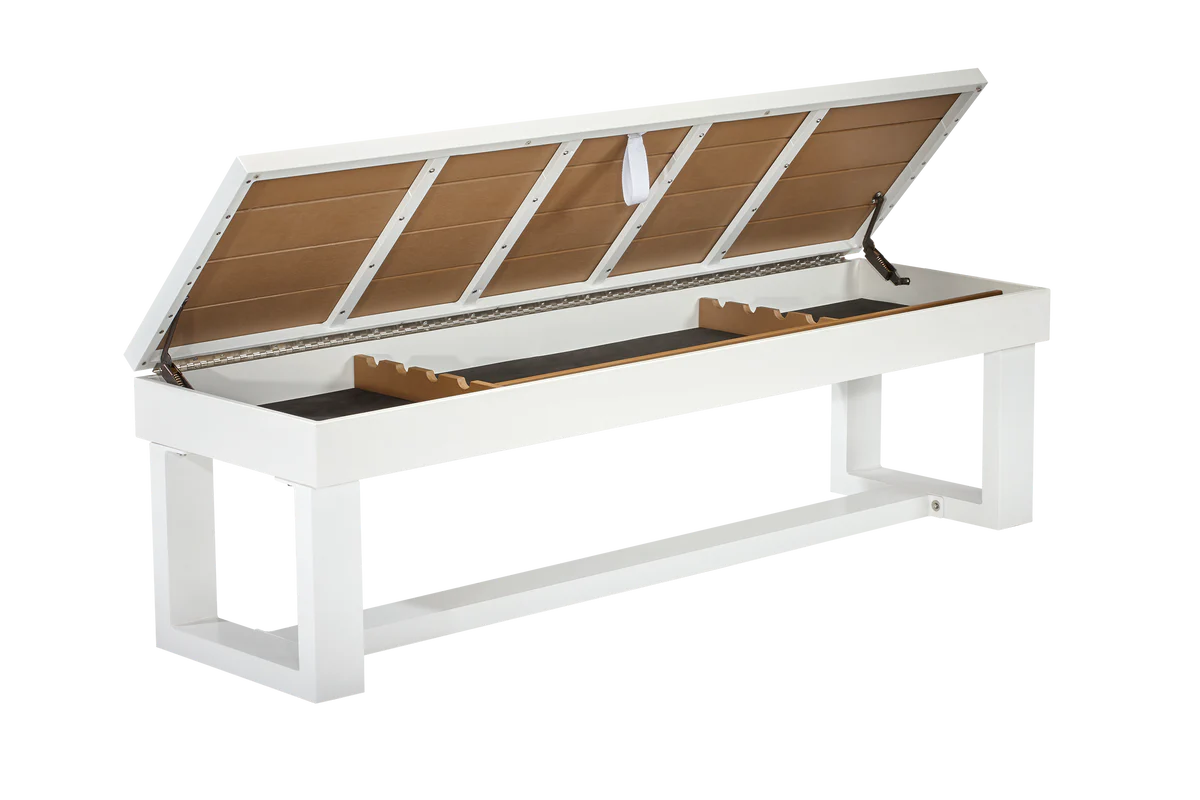 Lanai Outdoor Bench; Pearl White