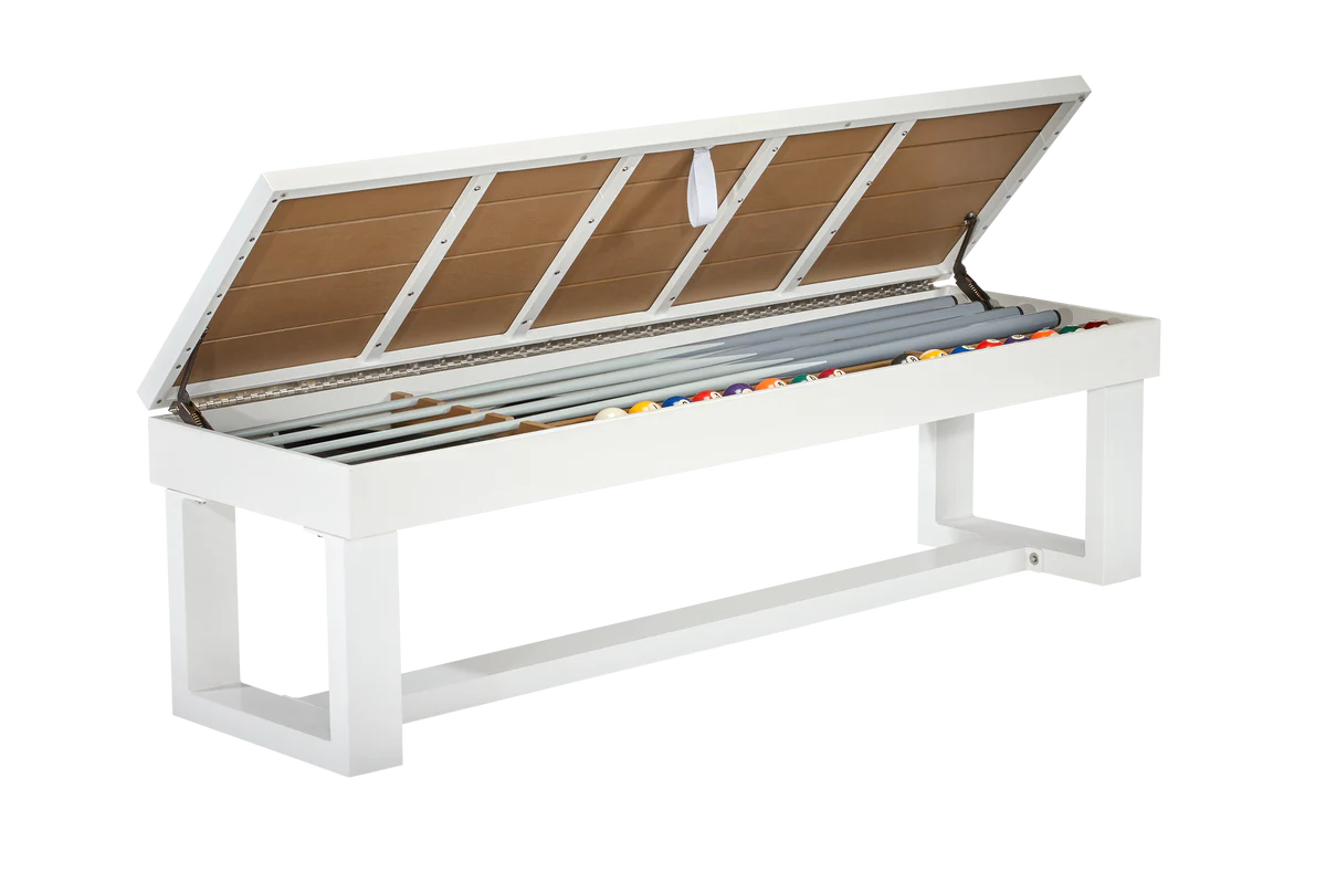 Lanai Outdoor Bench; Pearl White