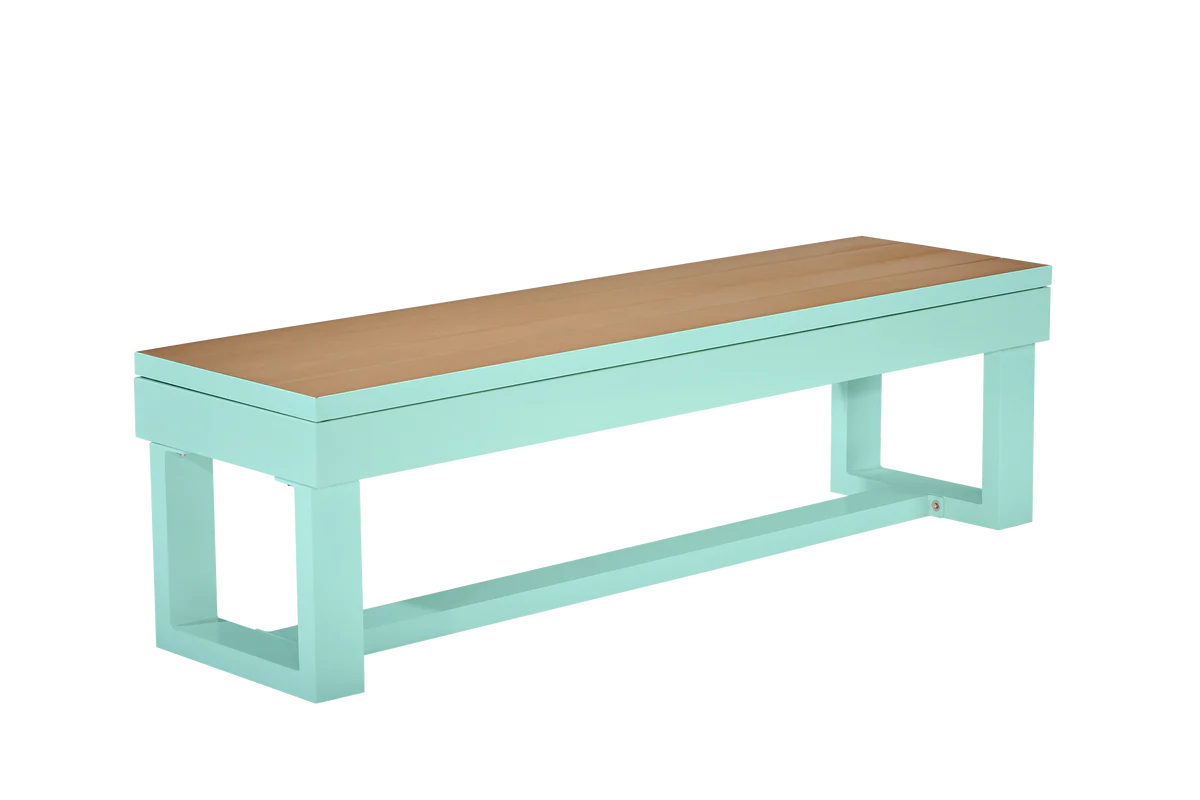 Lanai Outdoor Bench; Seaform Teal