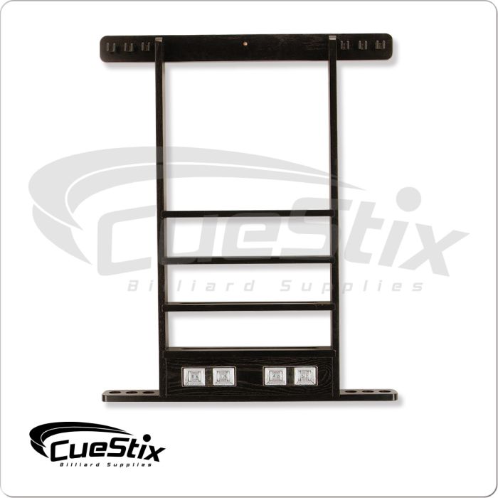6 Cue Deluxe Wall Rack w/ Score Counter