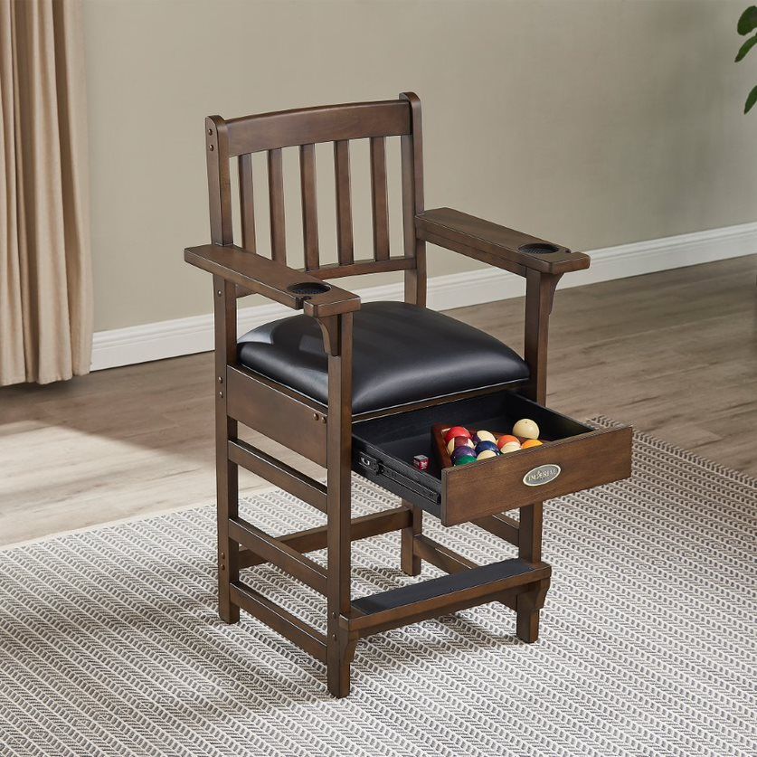 Premium Spectator Chair with Drawer, Whiskey